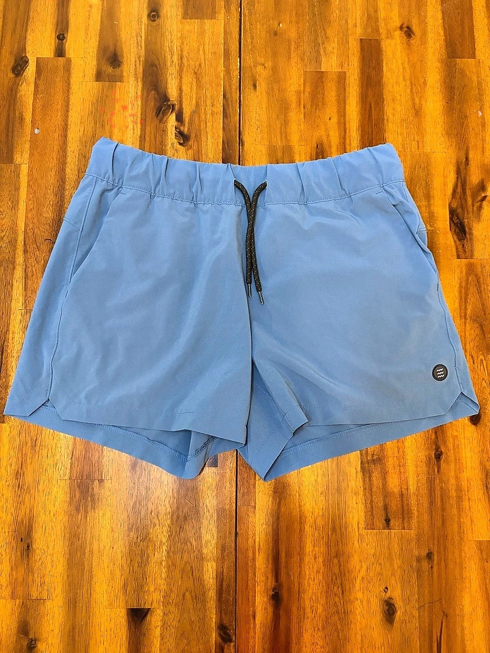 Free Fly Apparel Women's Blue Breeze Shorts L Large Bamboo Hiking Running